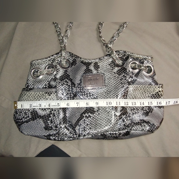 NICOLE BY NICOLE MILLER SNAKESKIN EMBOSSED BAG - Picture 16 of 16